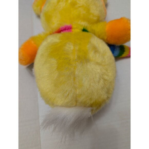 Cuddle Wit Duck Easter Cuddlers yellow orange rainbow scarf 13" stuffed toy VTG - Picture 7 of 9